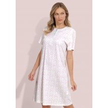 Nachthemden im 2er-Pack aus Baumwolle - rosé / gemustert - Gr. 22/23 von Goldner Fashion