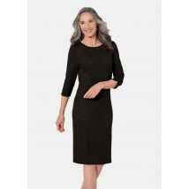 Robe de soirée aux reflets dorés - noir / couleur or / à motifs - Gr. 24 de Goldner Fashion