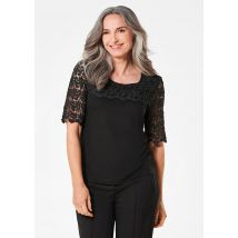 T-shirt avec dentelle - noir - Gr. 20 de Goldner Fashion