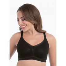 BH ohne Bügel mit floraler Spitze - schwarz - Gr. L von Goldner Fashion