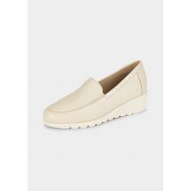 Slipper aus weichem Leder - stein - Gr. 42 von Goldner Fashion