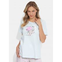 Lot de 2 : pyjashort et pyjama - bleu clair / rosé - Gr. 19/20 de Goldner Fashion