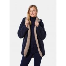Wendejacke in Teddy-Optik - marine / beige - Gr. S von Goldner Fashion