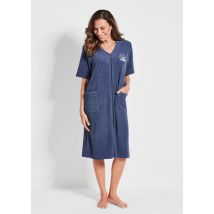 Robe de chambre en tissu éponge zippée - bleu - Gr. 23 de Goldner Fashion