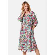 Robe imprimée fluide - corail / vert / à motifs - Gr. 21 de Goldner Fashion