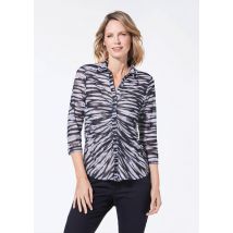 Chemisier élégant - noir / blanc / rayé - Gr. S de Goldner Fashion