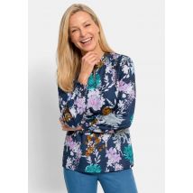 Chemisier imprimé avec détails smockés - bleu foncé / à motifs - Gr. 25 de Goldner Fashion