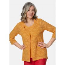 Chemisier avec bustier orné de dentelle - miel - Gr. 46 de Goldner Fashion