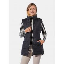 Gilet long avec surpiqûres obliques - noir - Gr. L de Goldner Fashion