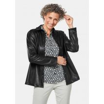 Veste chemisier aspect cuir - noir - Gr. 20 de Goldner Fashion