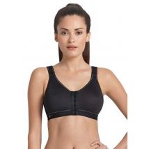Sport-BH mit Vorderverschluss - schwarz - Gr. 100 B von Goldner Fashion