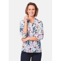 Chemisier imprimé en coton - blanc / multicolore - Gr. 20 de Goldner Fashion