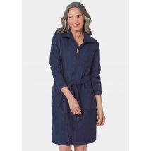 Vetoketjullinen kevyt froteeaamutakki - tummansininen - Gr. 20/21 - Goldner Fashion