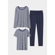 Tenues de détente en jersey 3 pièces - marine / blanc / rayé - Gr. 40 de Goldner Fashion