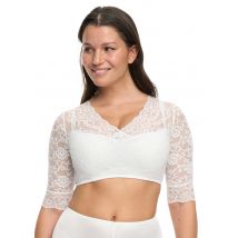 Chemisier traditionnel à manches courtes en dentelle - blanc - Gr. 40 de Goldner Fashion