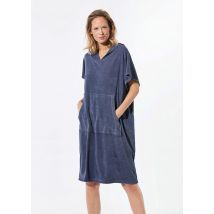 Poncho de plage et de bain - bleu gris - Gr. Taille standard de Goldner Fashion