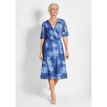 Robe en tissu filet - bleu / à motifs - Gr. 20 de Goldner Fashion