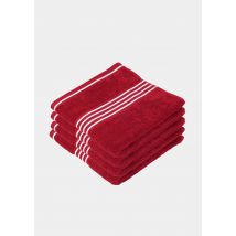Série de linge en tissu éponge - rouge - Gr. 4x 50 x 100 cm de Goldner Fashion
