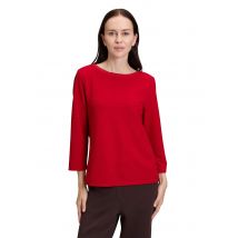 Teksturoitu paita kiiltävillä reunuksilla - punainen - Gr. 40 - Goldner Fashion