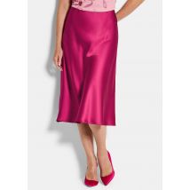Jupe évasée en satin avec taille élastique - bordeaux - Gr. 20 de Goldner Fashion