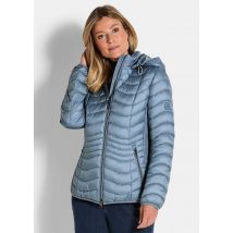 Steppjacke mit Wellenmuster - hellblau - Gr. 46 von Goldner Fashion