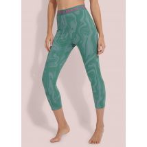 7/8-Leggings mit breitem Bund - türkis / gemustert - Gr. L von Goldner Fashion