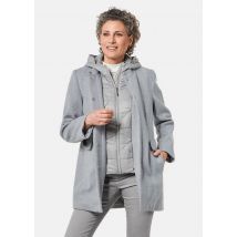 Mantel mit herausnehmbarem Steppfutter - grau / dunkelgrau / méliert - Gr. 21 von Goldner Fashion