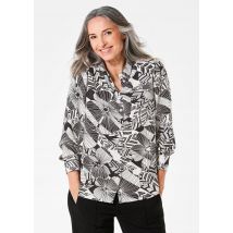Chemisier imprimé avec motif floral - noir / crème / à motifs - Gr. 21 de Goldner Fashion