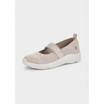 Ballerina mit Riemchen - beige - Gr. 36 von Goldner Fashion