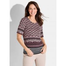 Shirt - vieux rosé / noir / crème / à motifs - Gr. 26 de Goldner Fashion