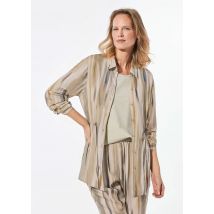 Chemisier long avec ceinture à nouer - beige / à motifs - Gr. 54 de Goldner Fashion