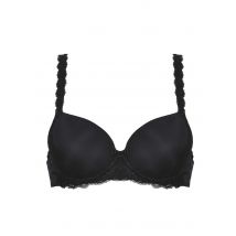 Bügel-BH mit Schalen und Spitzendetails - schwarz - Gr. 75 B von Goldner Fashion