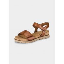 Sandales avec lanière velcro réglable - cognac - Gr. 41 de Goldner Fashion
