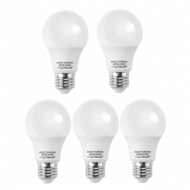 Aigostar - Bombilla LED E27, 7W, Luz blanca fría 6400K  Ángulo 280°,595lm - 5 unidades [Clase de eficiencia energética A+]