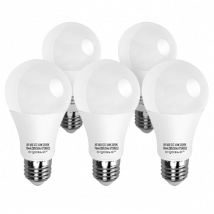 Aigostar - Bombilla LED E27, 10W, 800lm, Luz calida 3000K Ángulo 280°,no regulable 5 unidades [Clase de eficiencia energética A+]