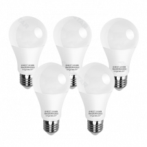 Aigostar - Pack de 5 Bombillas LED A5 A60 gran angulo, 11W, casquillo gordo E27, luz blanca 6400K [Clase de eficiencia energética A+]
