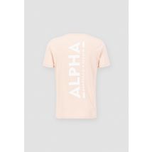 Backprint T T-paita miehille - Koko 3XL - Vaalean oranssi - Alpha Industries