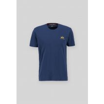 Basic T Small Logo T-Shirt für Männer - Größe S - Navy blau - Alpha Industries