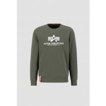 Basic Sweater Huppari miehille - Koko L - Vihreä - Alpha Industries
