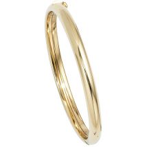 SIGO Armreif Armband oval 585 Gold Gelbgold Goldarmreif Kastenschloss