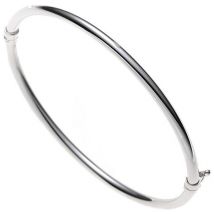 SIGO Armreif Armband oval 585 Gold Weißgold Goldarmreif Goldarmreif Steckverschluss