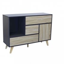 Madia con tre cassetti e un anta in Truciolare cm 119x39,5x85,6 - GRADY Colore: Antracite