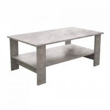 Tavolino da Salotto con ripiano Moderno in truciolare 100x40 - JONNY Colore: Cemento