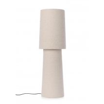 Lampada Tavolo Bouclè Beige Moderna da Interno H58 cm - KIAN