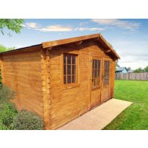 Casetta di legno Ines in abete impregnato cm400x400xH250 Losa