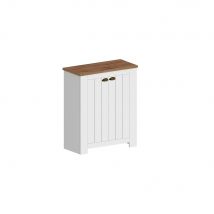 Scarpiera 2 ante 84x41,8x100cm - SERENITY Colore: Bianco Ante Serigrafate-Rovere Wotan