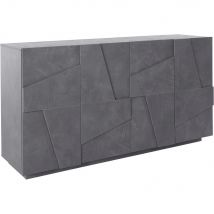 Madia 4 ante per Soggiorno Moderna 162,4x44,2x86cm - PULSE Colore: ardesia