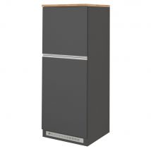 Mobile Porta frigo con 2 ripiani 60X60X164,5cm - NAUTILUS Colore: Antracite-Rovere Wotan