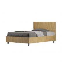 Letto una piazza e mezza - DEMAS Dimensione Rete: 120x190, Tipologia Letto: Con Rete, Tipologia Testata: Testata Dritta, Colore: Quercia Natura