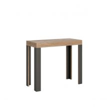 Consolle allungabile - LINEA Colore: Bianco Frassino, Bordo: In tinta, Dimensioni: 90x40/196